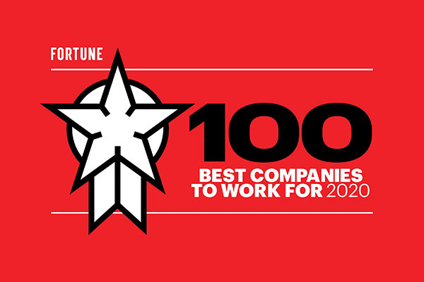 100 Best Companies to Work For, FORTUNE Magazine and Great Place to Work, 2020