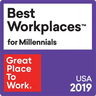 Best Workplaces for Millennials, FORTUNE Magazine and Great Place to Work, 2019