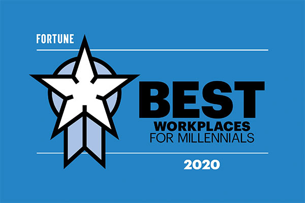 Best Workplaces for Millennials, FORTUNE Magazine and Great Place to Work, 2020